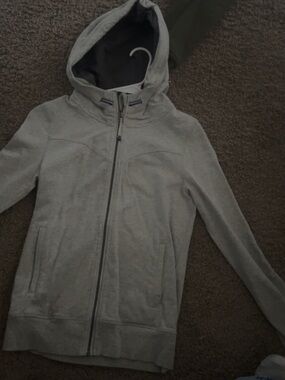 lululemon athletica Light Gray Full-Zip Hoodie